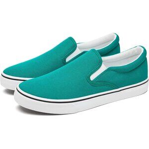 👑Closed Toe Loafers Sneakers Men's Green Canvas Slip On Casual Lightweight